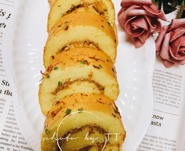 香葱肉松蛋糕卷—小美版的做法