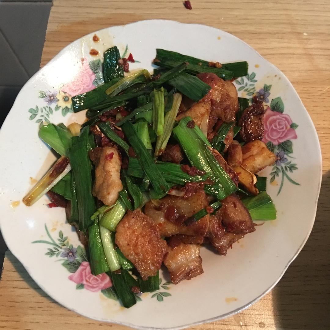 老丁的私房菜-蒜苗回锅肉