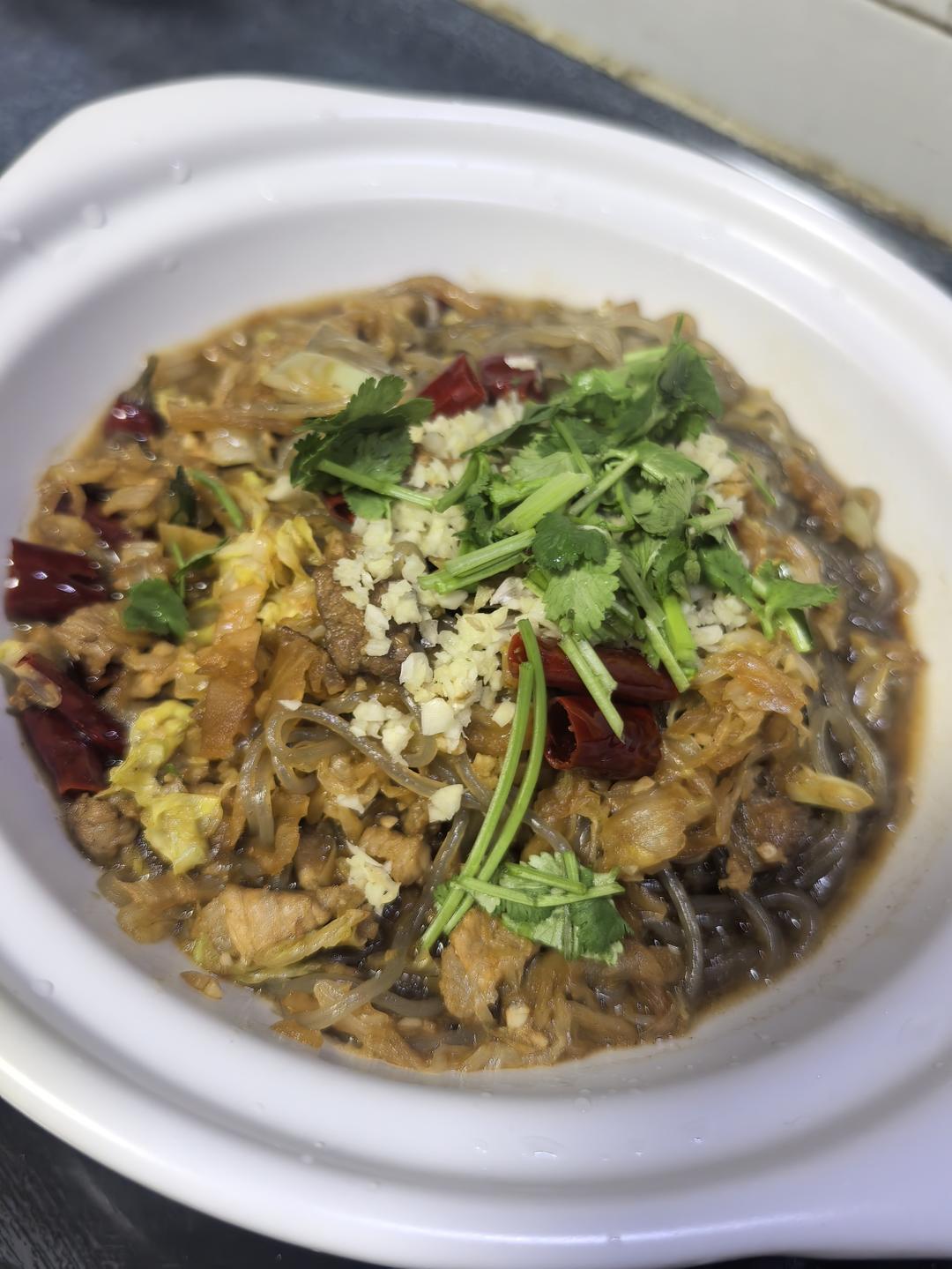 酸菜炒粉