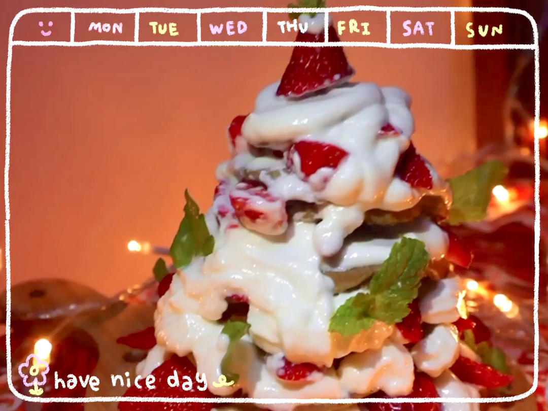 抹茶松饼塔Matcha Pancake Xmas Tree