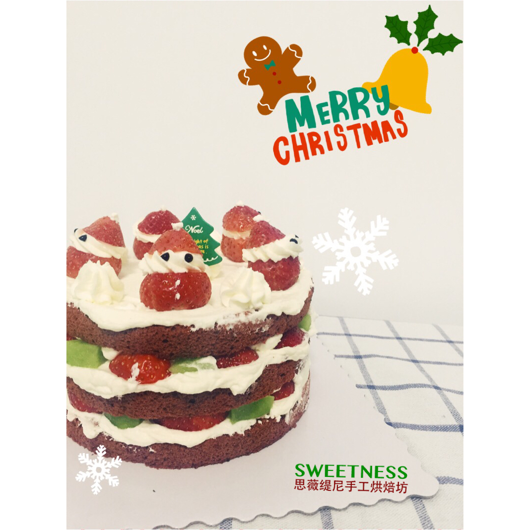 圣诞呆萌裸蛋糕