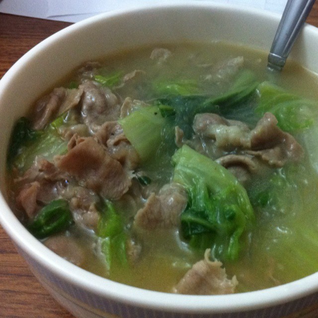 白菜粉丝羊肉汤