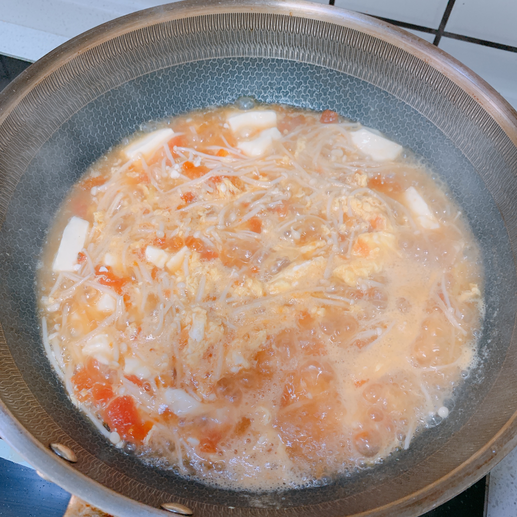 减肥低脂快手番茄豆腐汤的做法 步骤5