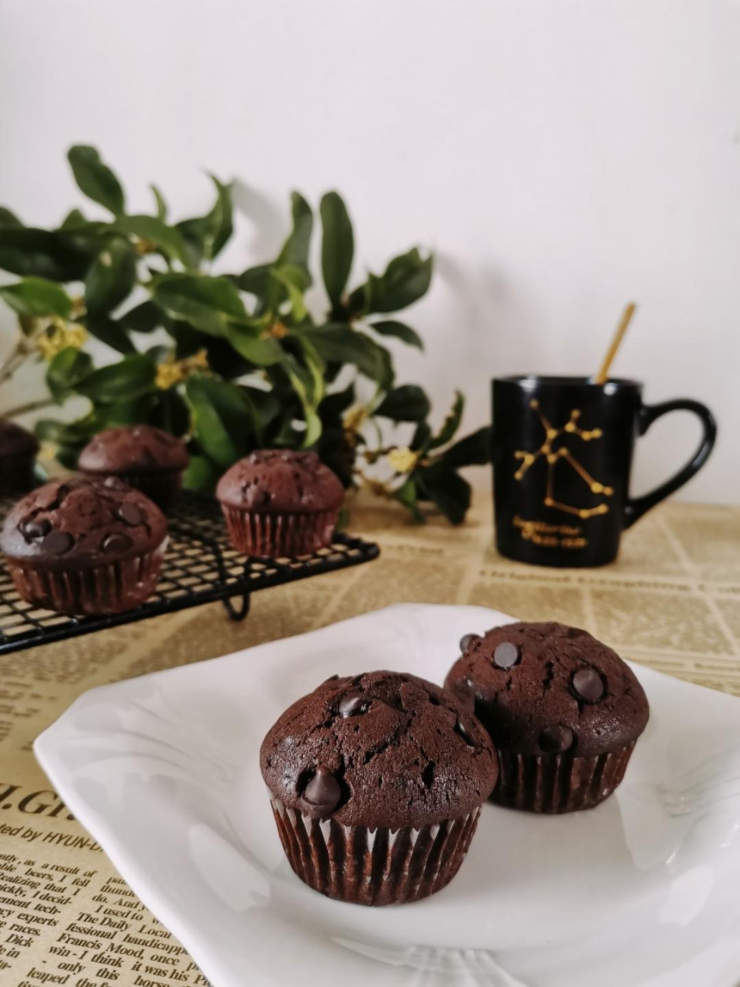 在家做巧克力蘑菇头麦芬蛋糕🍫
