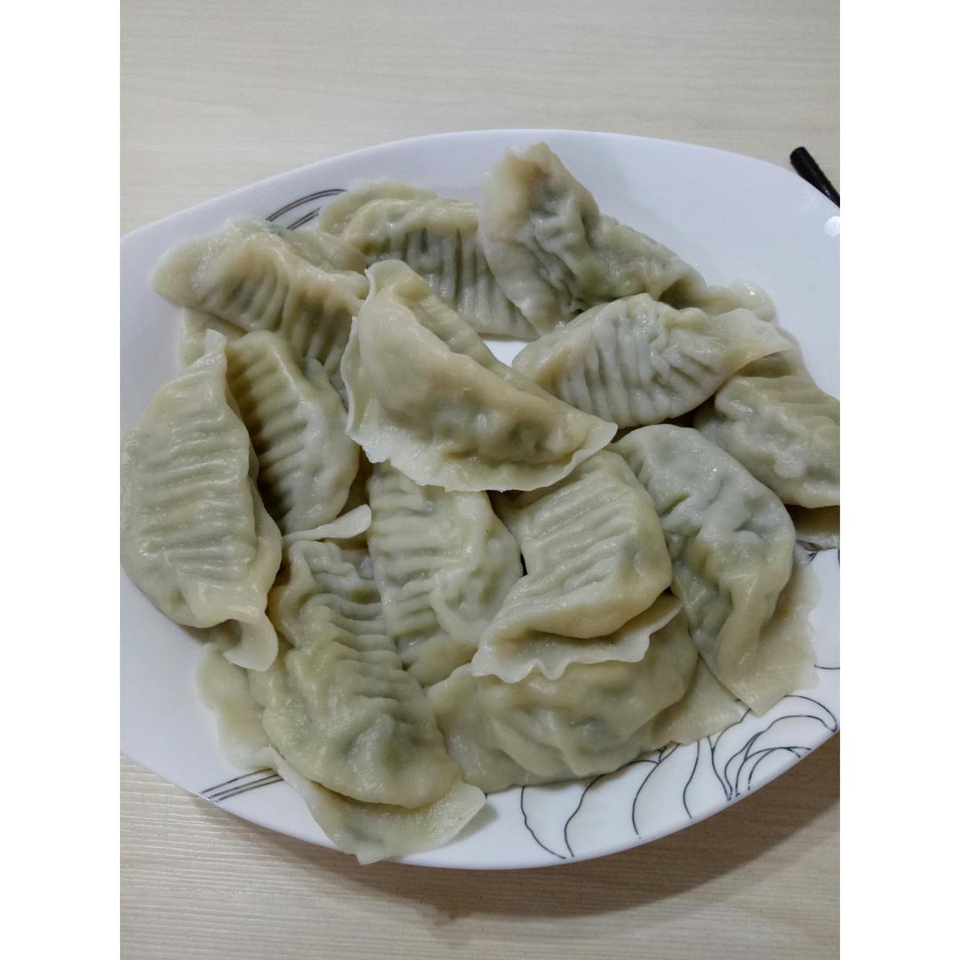 虾皮猪肉青菜馅的饺子