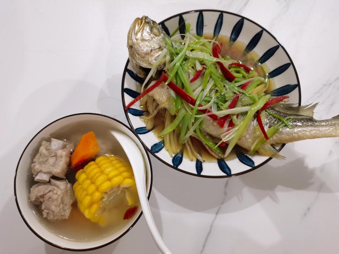 超入味清蒸鱼～清蒸鲈鱼桂花鱼（家常独创）