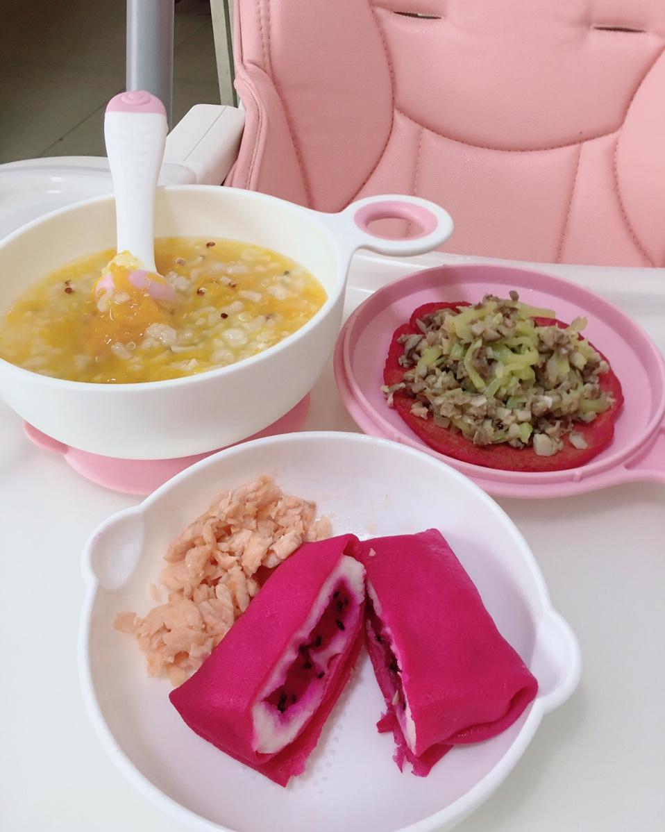 火龙果班戟 宝宝辅食食谱