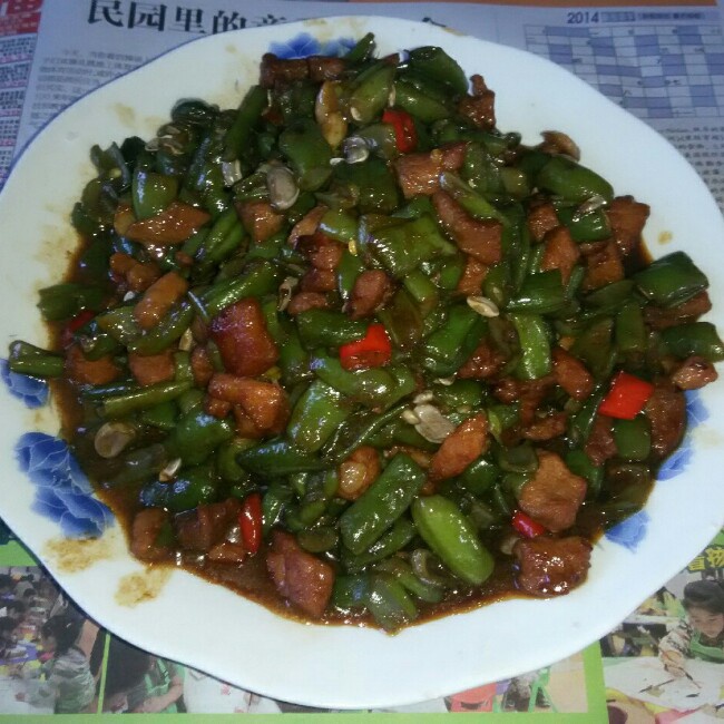 肉沫豆角下饭菜