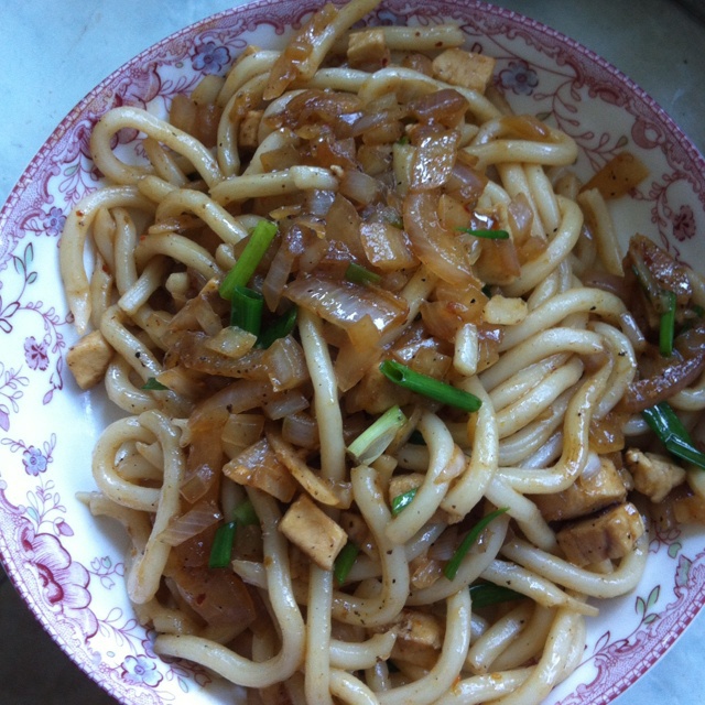 黑椒猪肉炒乌冬面