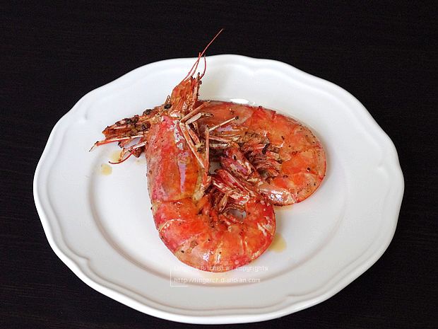 盐煎红虾
