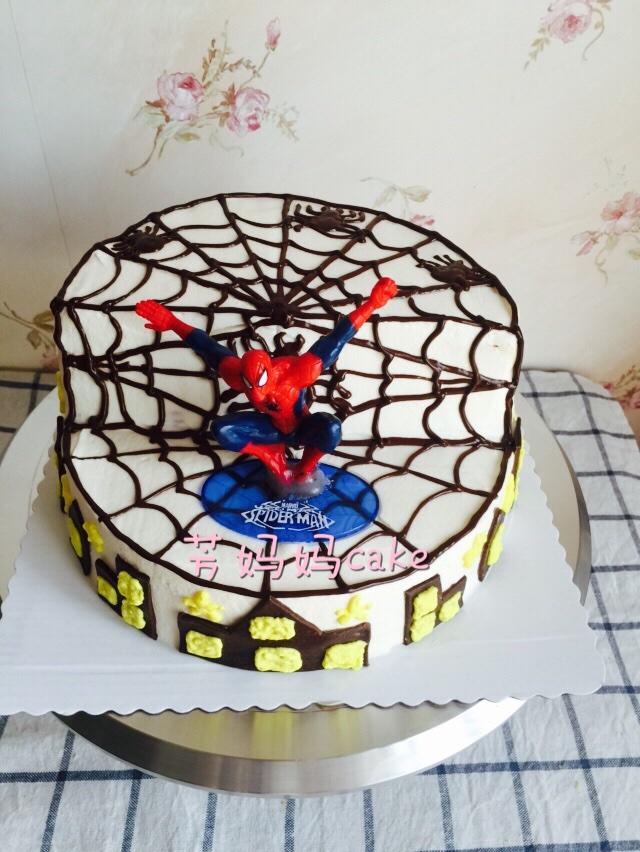 蜘蛛侠错层蛋糕