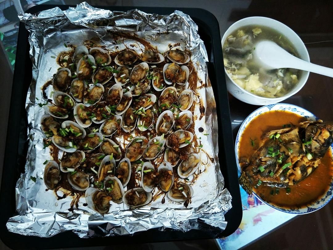 蒜蓉粉丝烤花甲虾