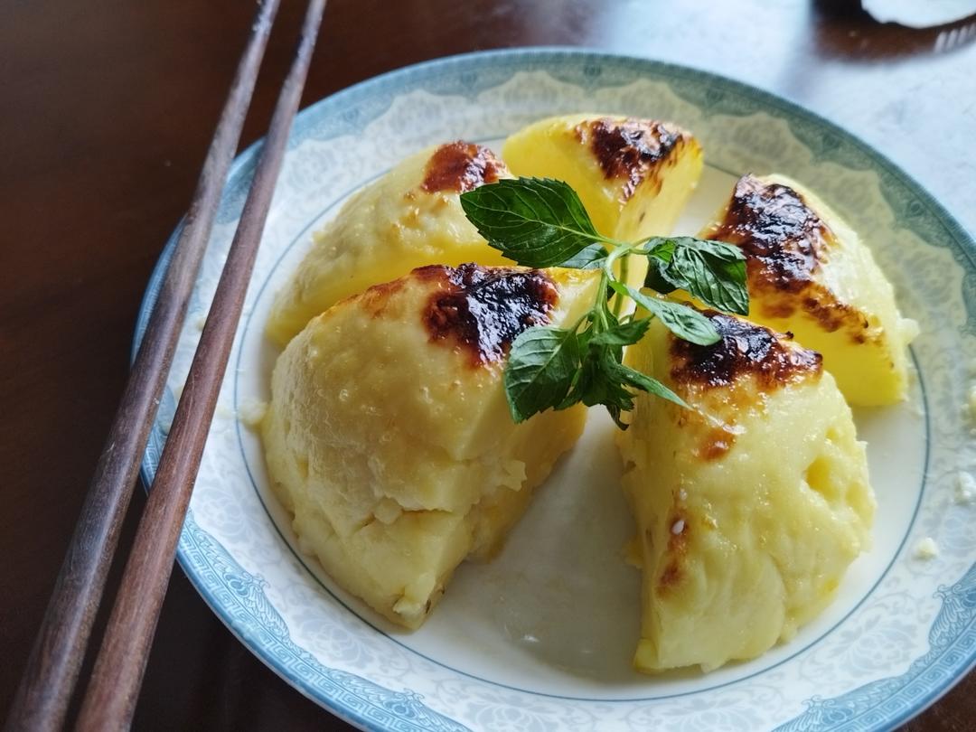 空气炸锅烤牛奶！外焦里嫩！好吃绝了！
