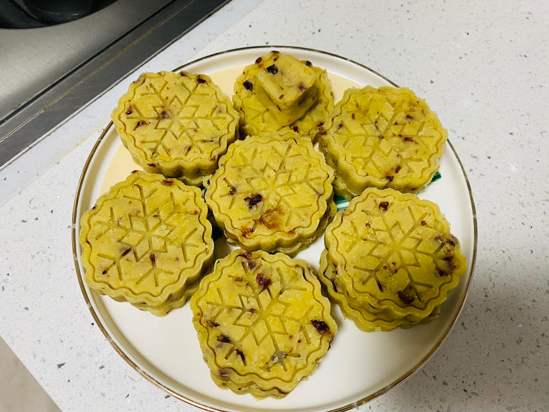 蔓越莓绿豆糕