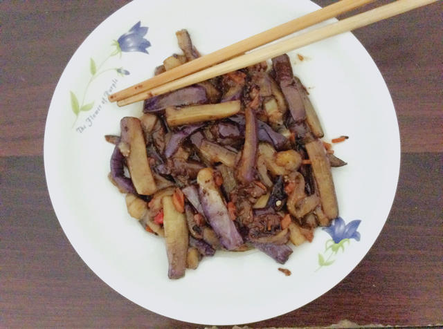红烧肉沫茄子