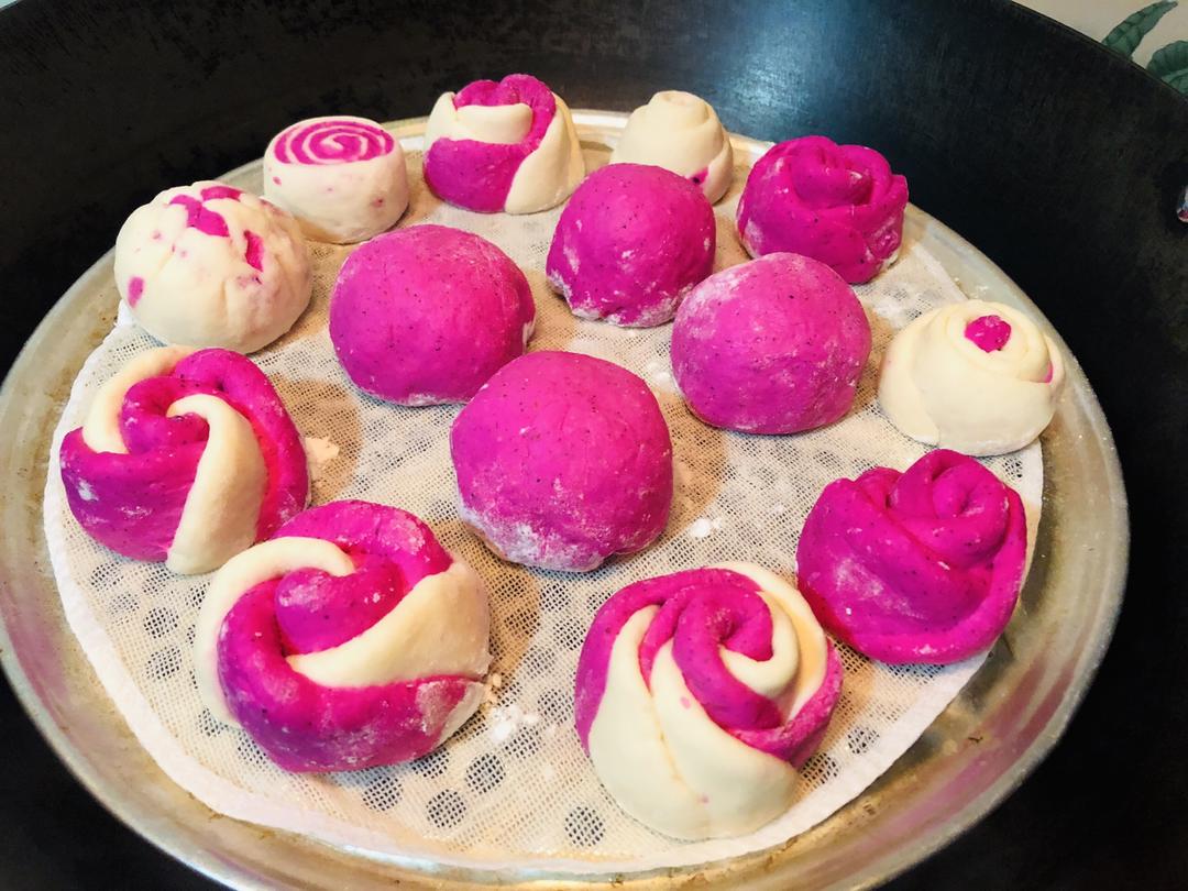 玫瑰花包子馒头的做法