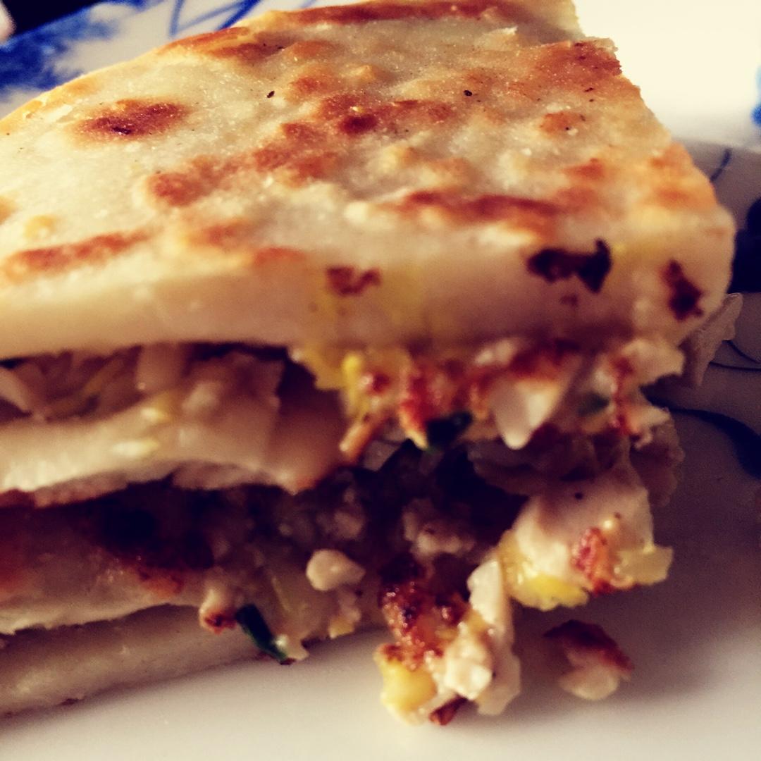 白菜豆腐馅饼