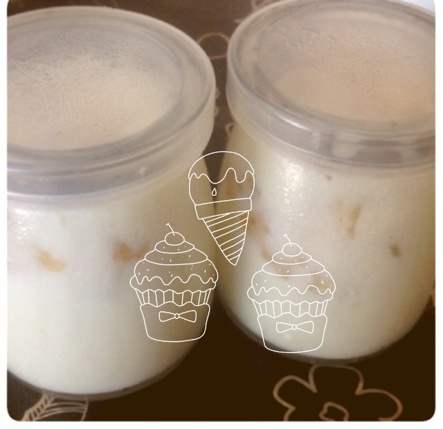 舞清秋-小厨房做的香蕉牛奶布丁