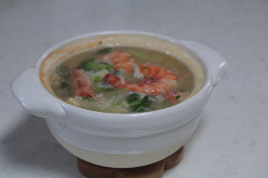 鲜虾砂锅粥