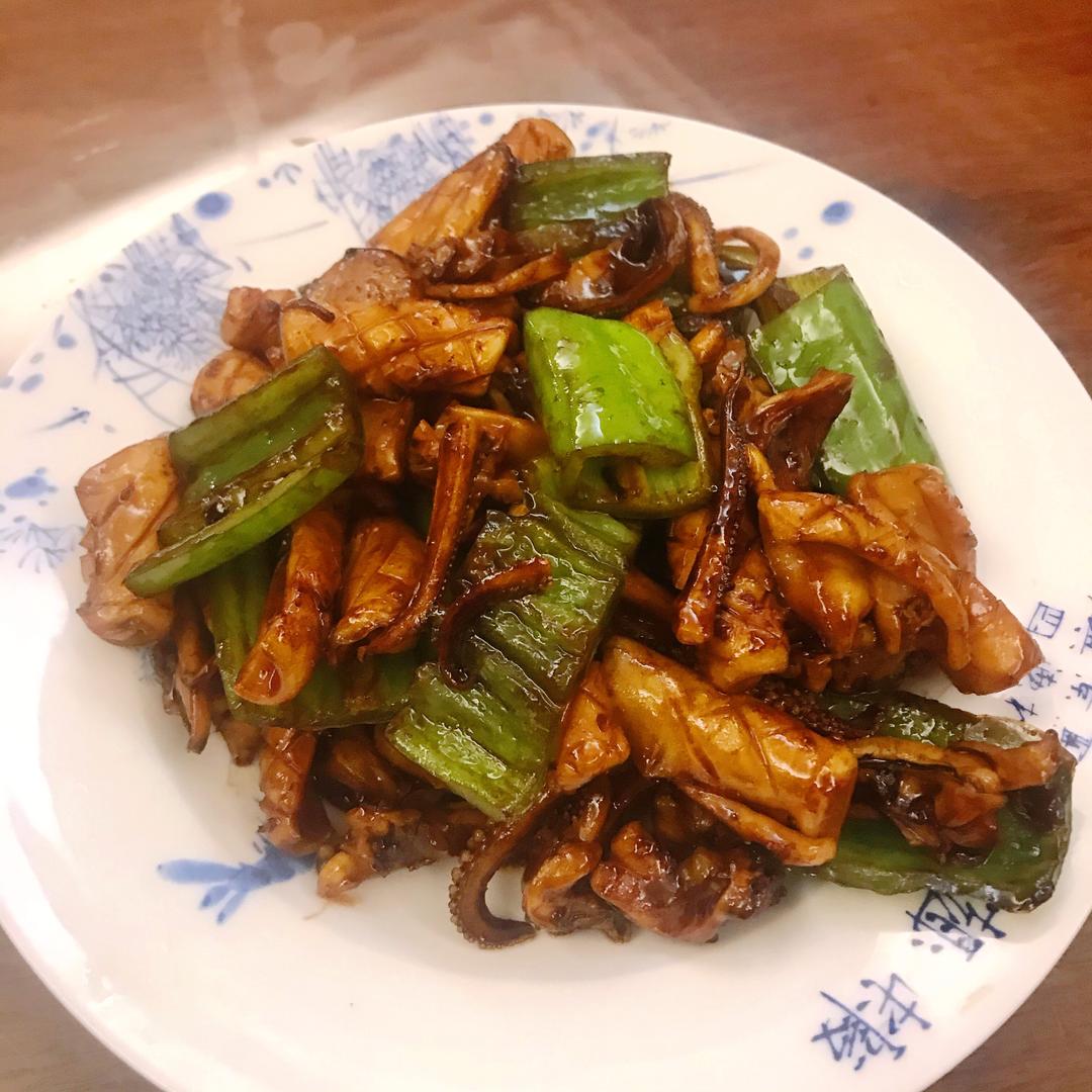 青椒炒鱿鱼