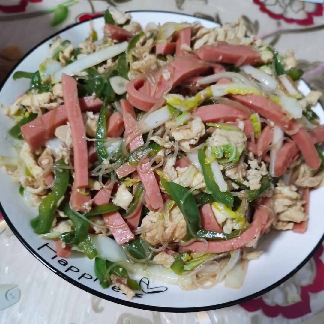 三丝鸡蛋炒粉😋超级懒人食谱，好吃不腻