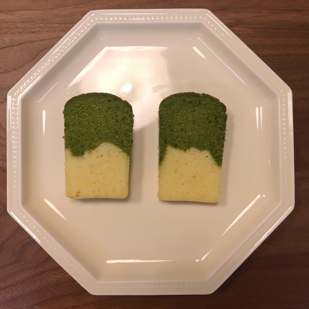 香草&抹茶双拼磅蛋糕（白菜磅）