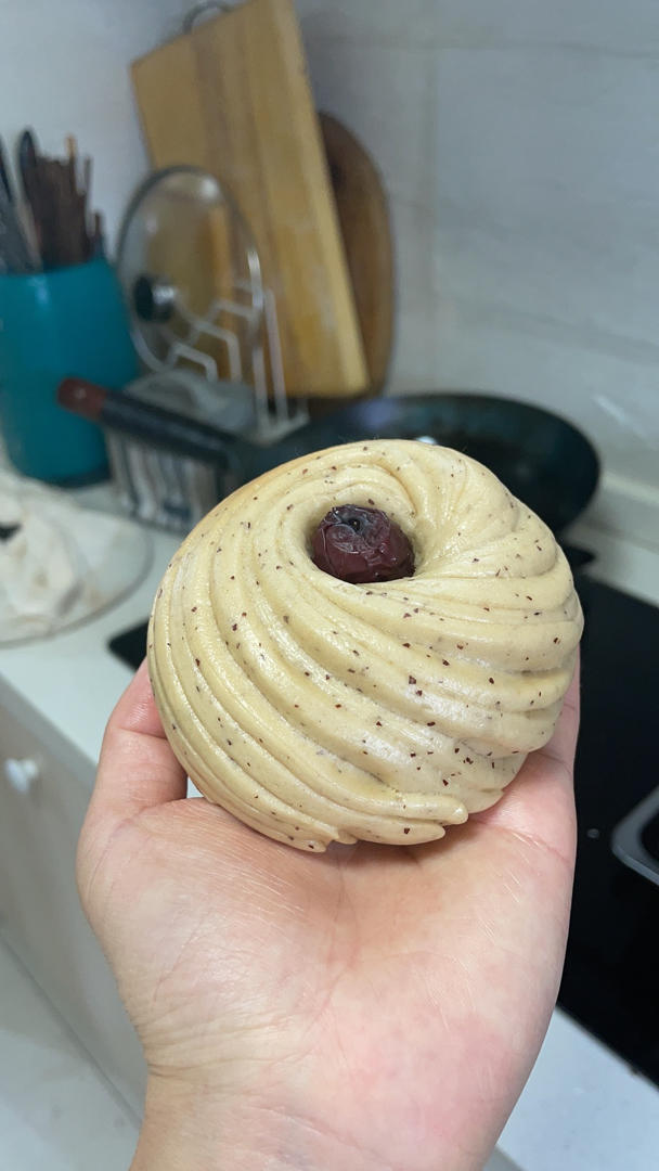 枣花馒头 造型馒头 好看又好吃 附细节视频详解