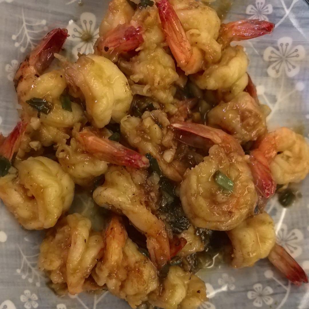 芥末蒜蓉罗氏虾