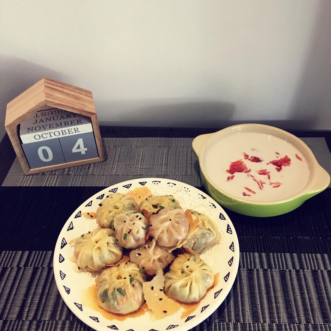 生煎蔬菜水晶包