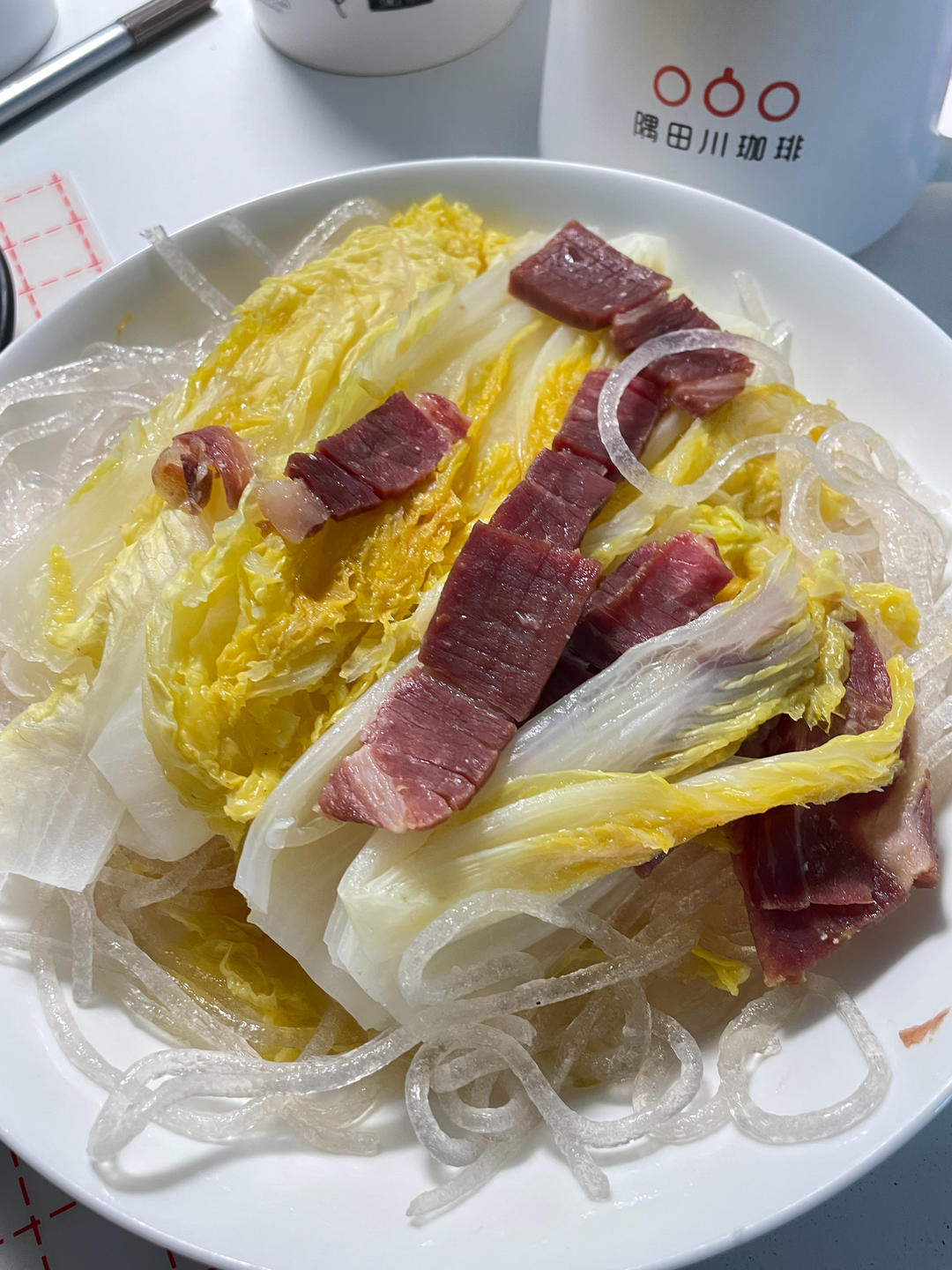 火腿肉蒸娃娃菜