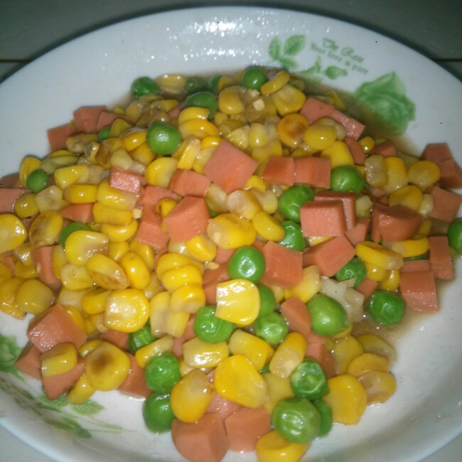 玉米炒肉丁