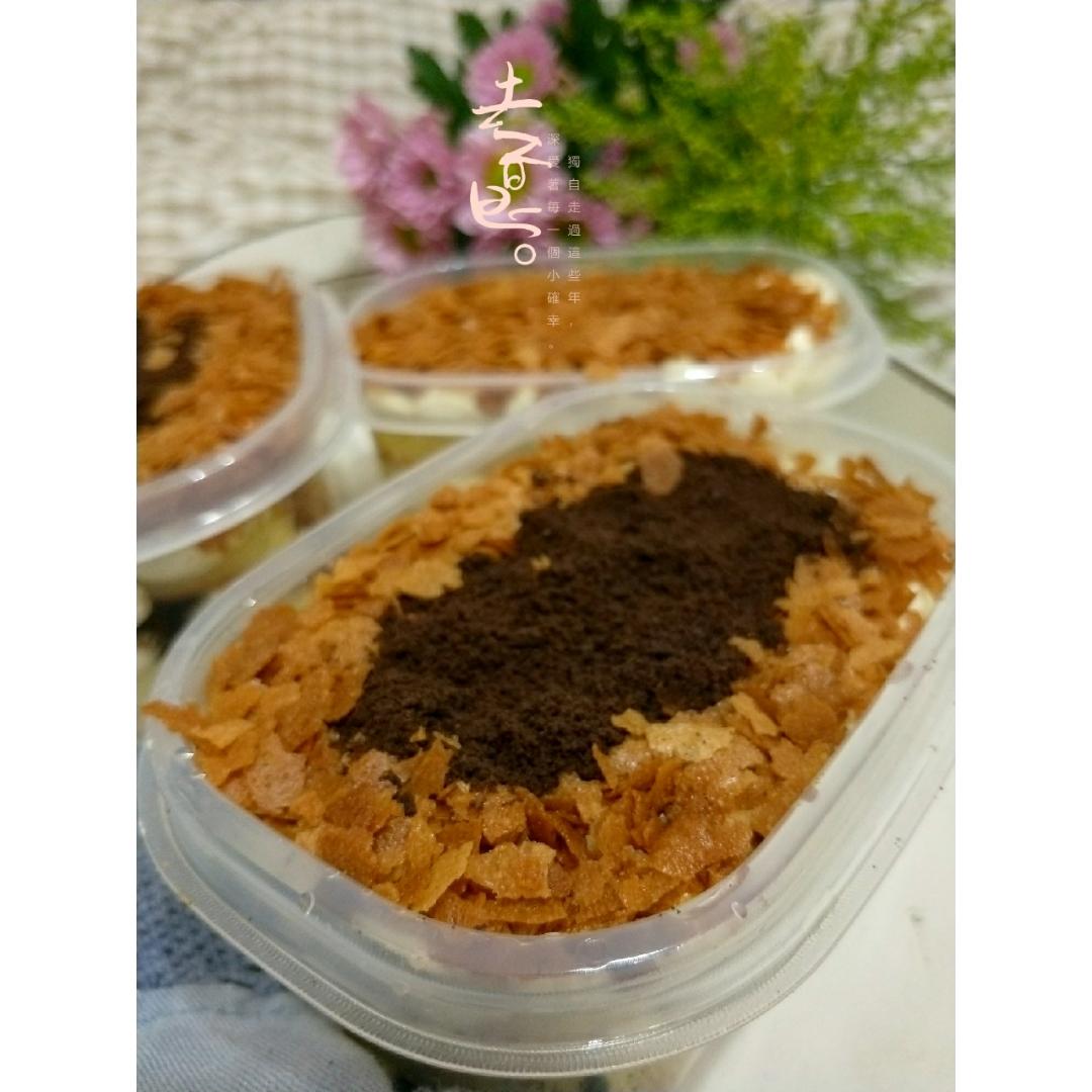 可可薄片甜心盒子蛋糕