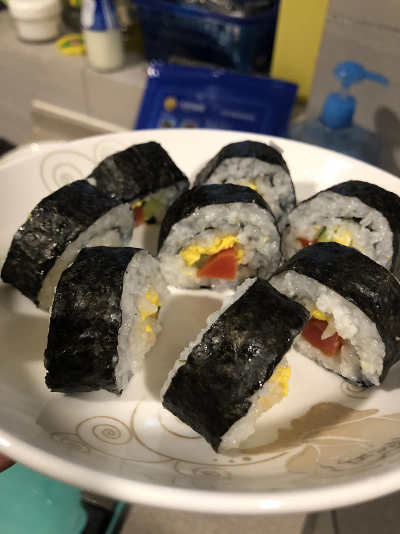 十分钟快手早午餐-紫菜包饭&寿司卷，简单易学哦！