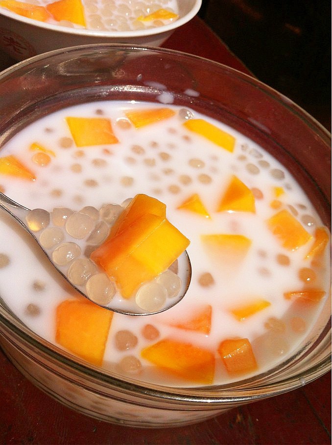 妖小狸做的木瓜椰汁西米露