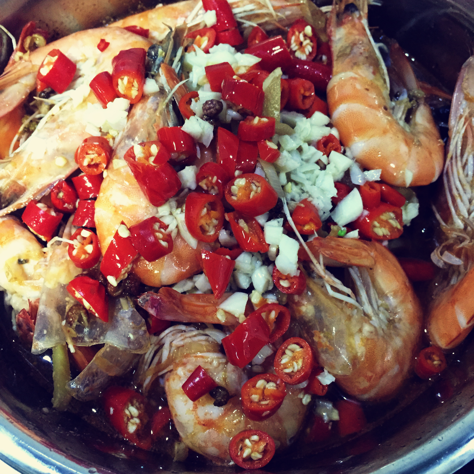 ζ爆米◢◤花做的水煮香辣虾