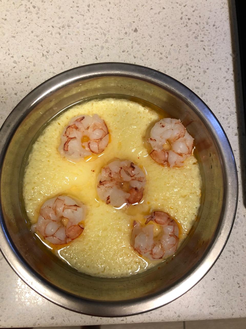 滑嫩的虾仁蛋羹