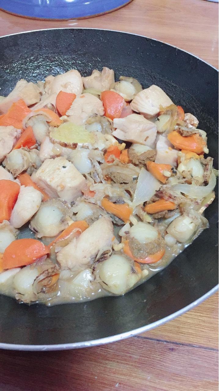 白贝焖鸡