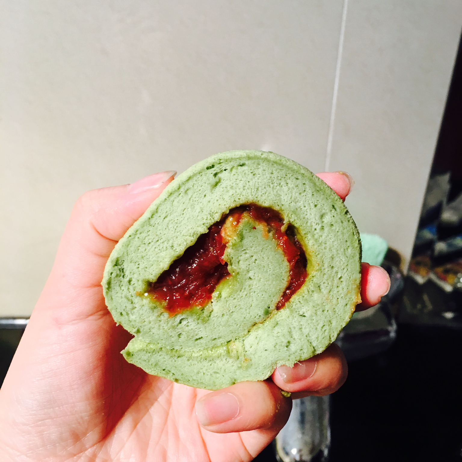 菠菜蛋糕卷（艾叶蛋糕卷)