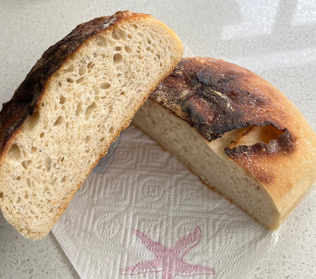 Ciabatta 恰巴塔面包 无揉 写给新手第一次接触高含水量面团的方子80%+含水量