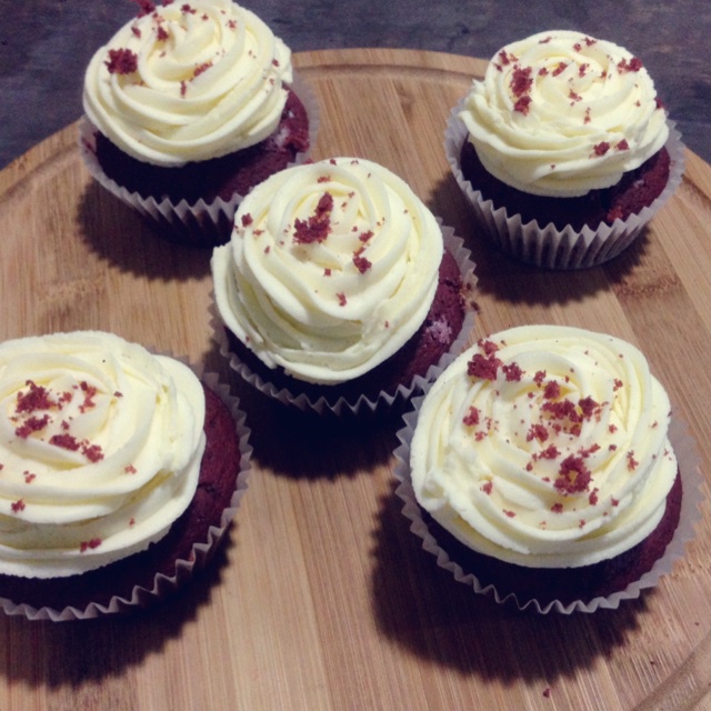 传统红丝绒杯子蛋糕（极软无泡打粉）Red velvet cupcake