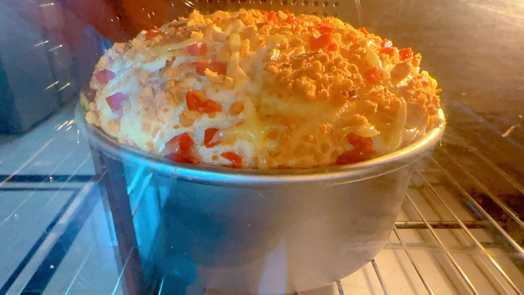芝麻香葱肉松蛋糕（咸味）
