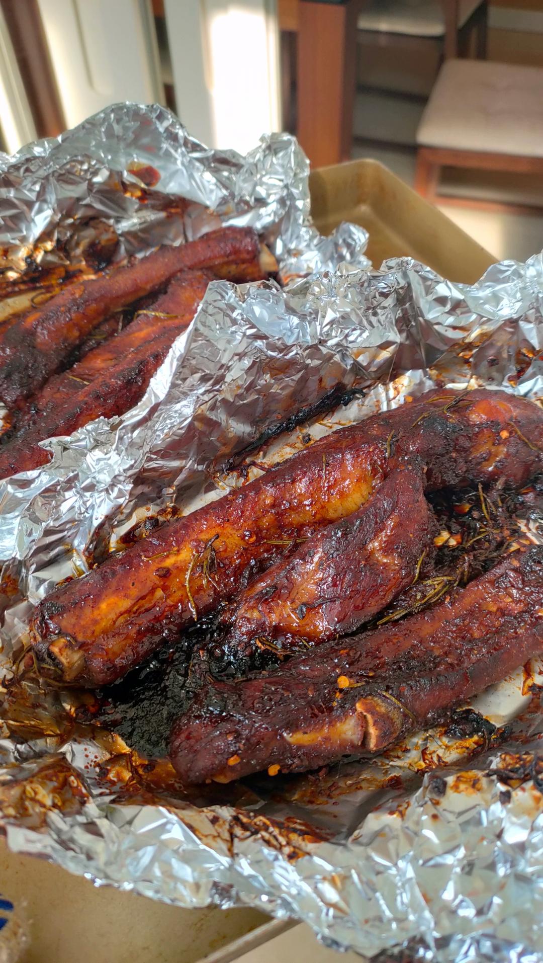 【美式烤猪肋骨】焦香肉嫩