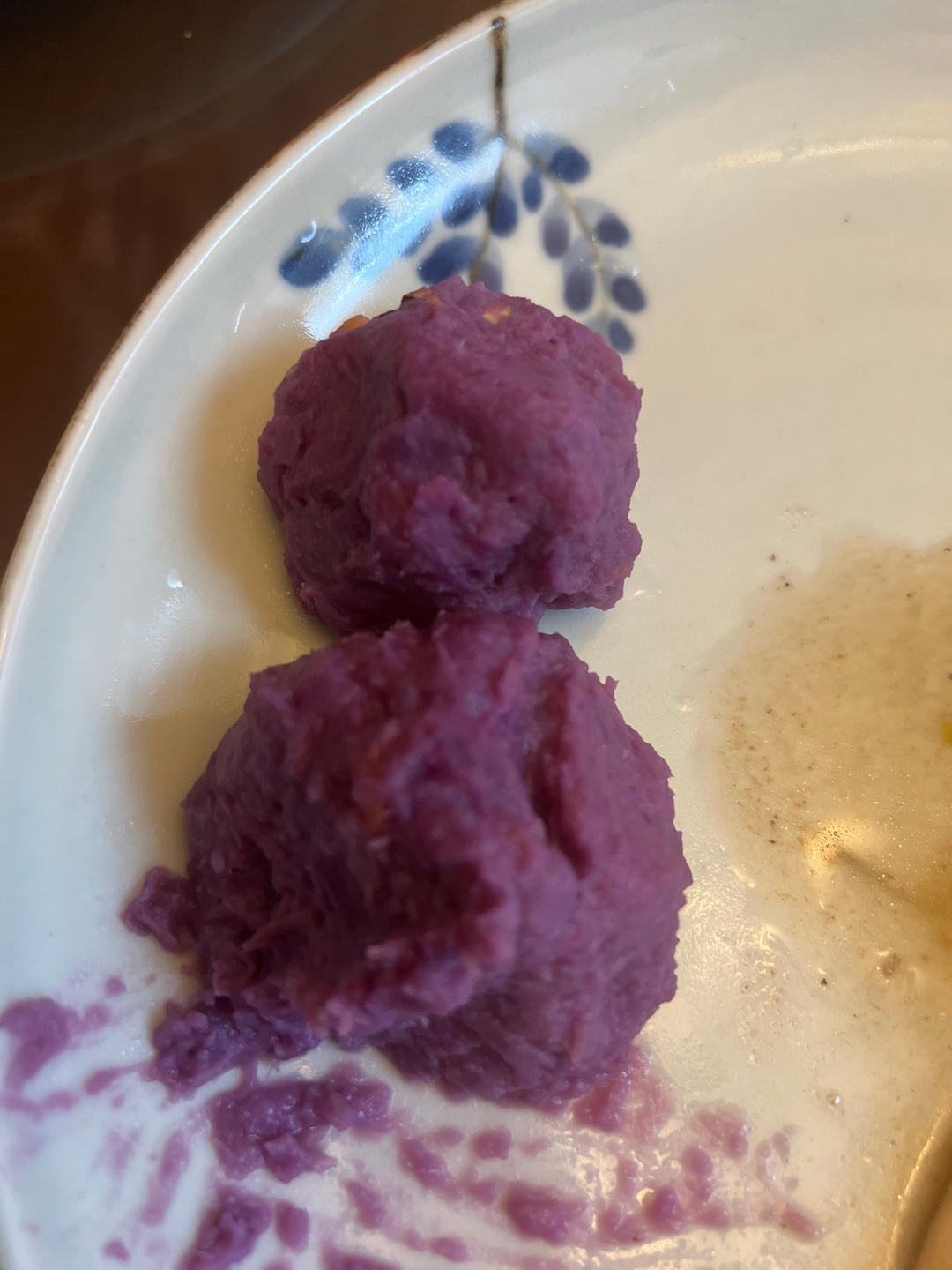 紫薯杏仁球+桃子