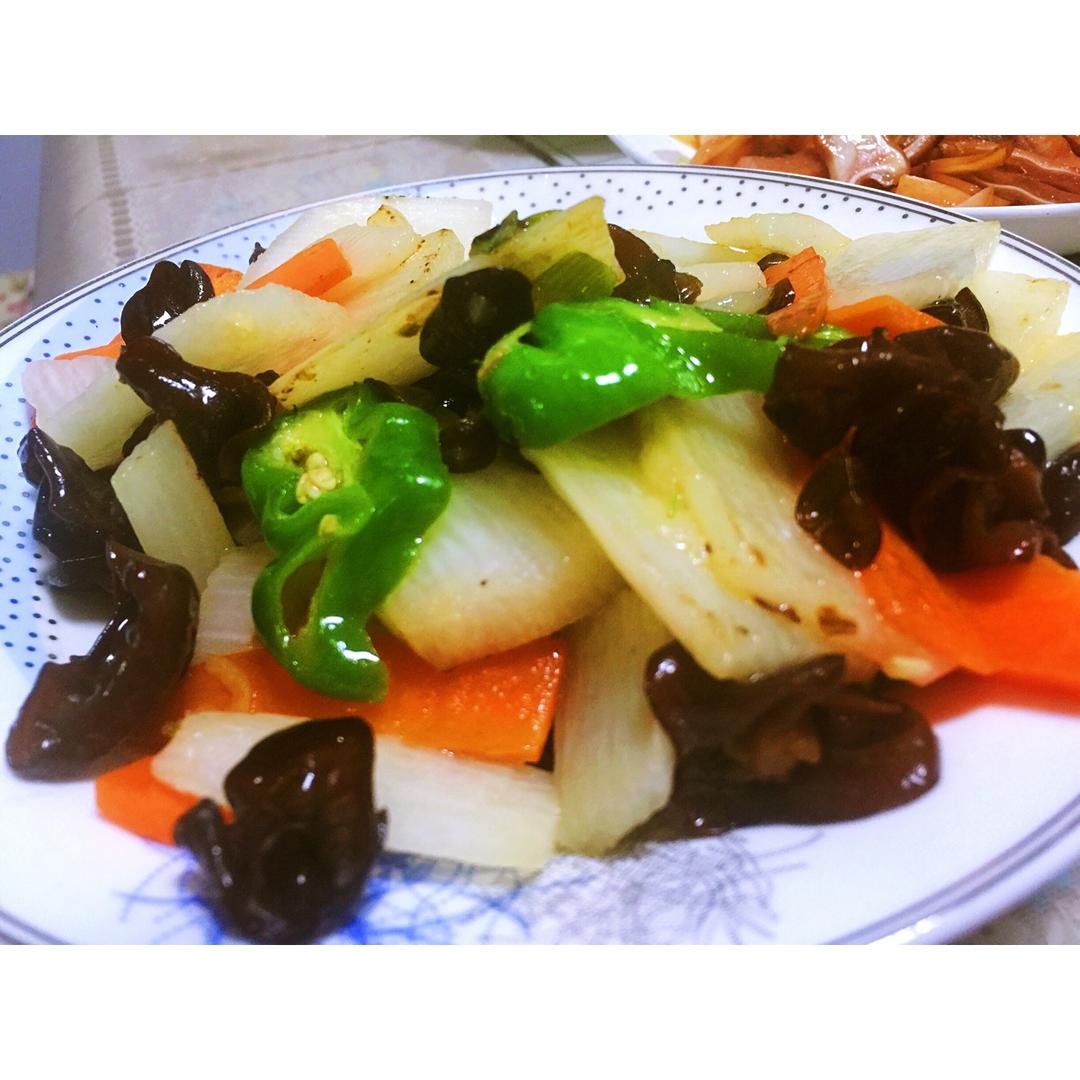 清炒山药木耳