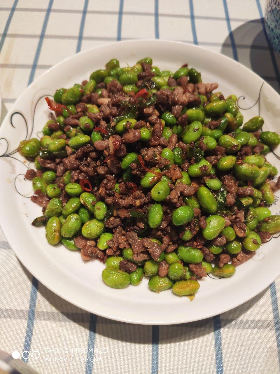 下饭菜 肉末毛豆