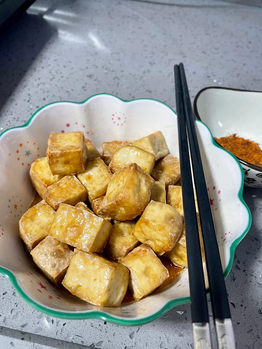 一定要试！空气炸锅炸豆腐！