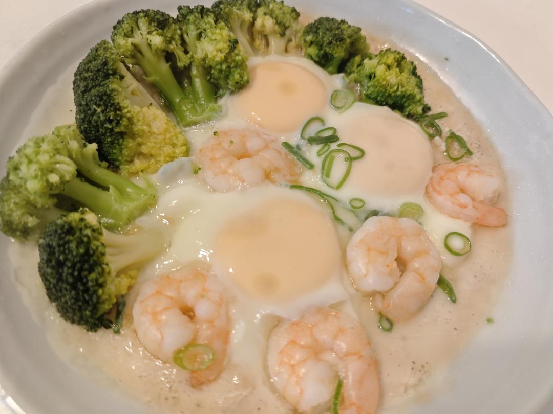 虾仁豉油蒸蛋