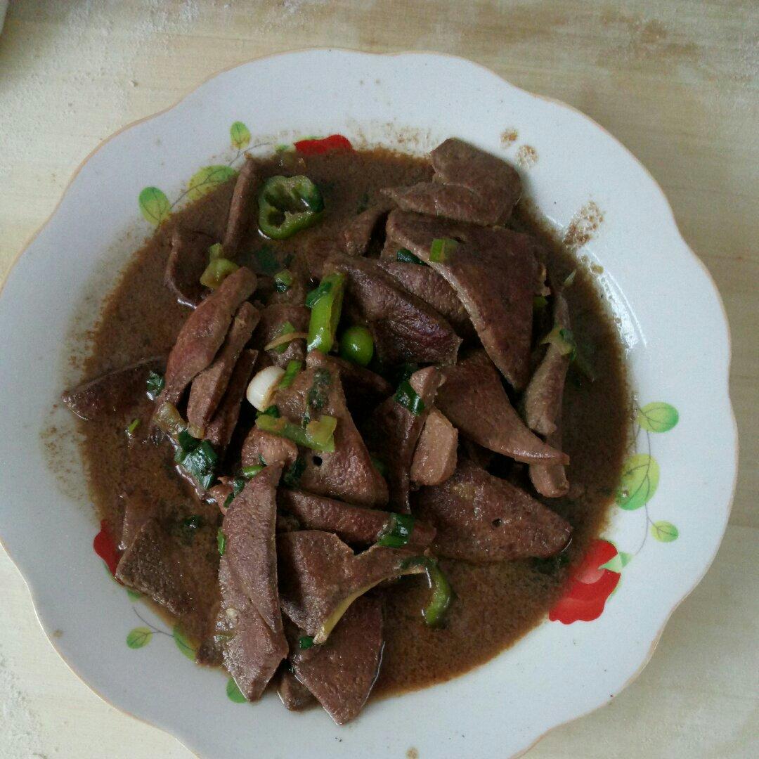 家常简易炒猪肝