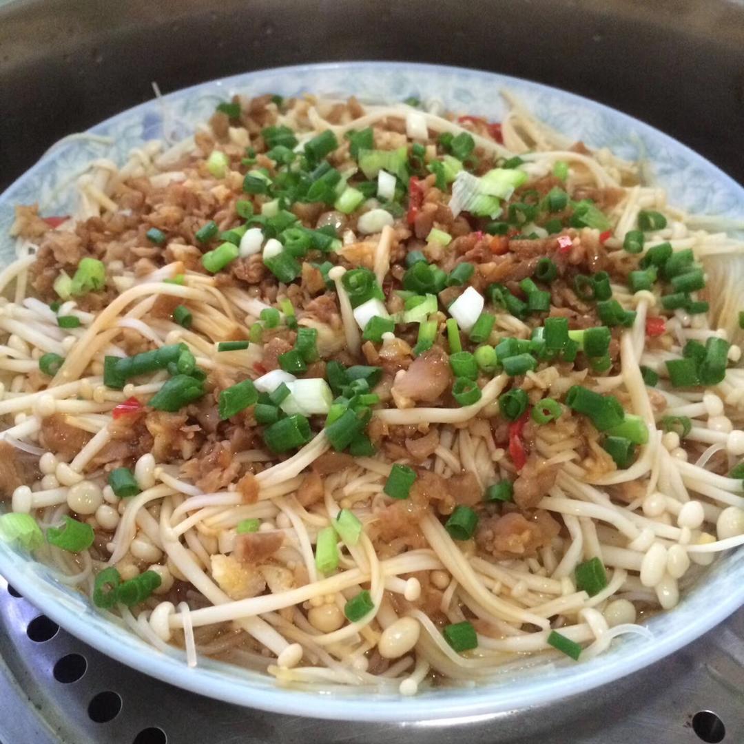 金针菇蒸菜脯