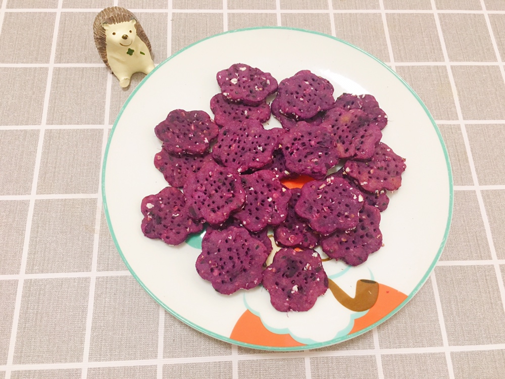 无油无糖的紫薯燕麦饼干